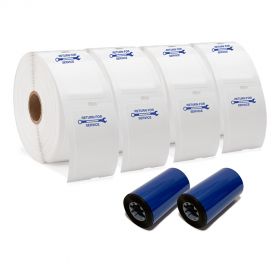BLUE WRENCH LABEL KIT 4 ROLLS LABELS + 2 INK RIBBONS