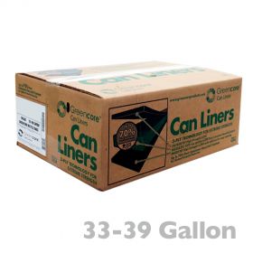 Greencore Industrial Can Liners 33-39 Gallon Black 150/CS