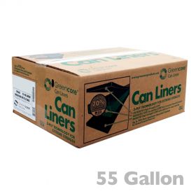 Greencore Industrial Can Liners 55 Gallon Black 100/CS