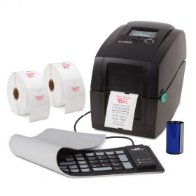Service Reminder Printer Kit with Red Oil Can Labels GoDEX
